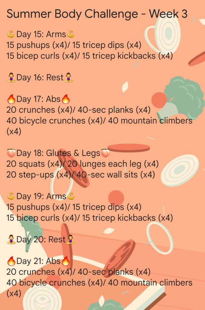 1 month glow up challenge workout 