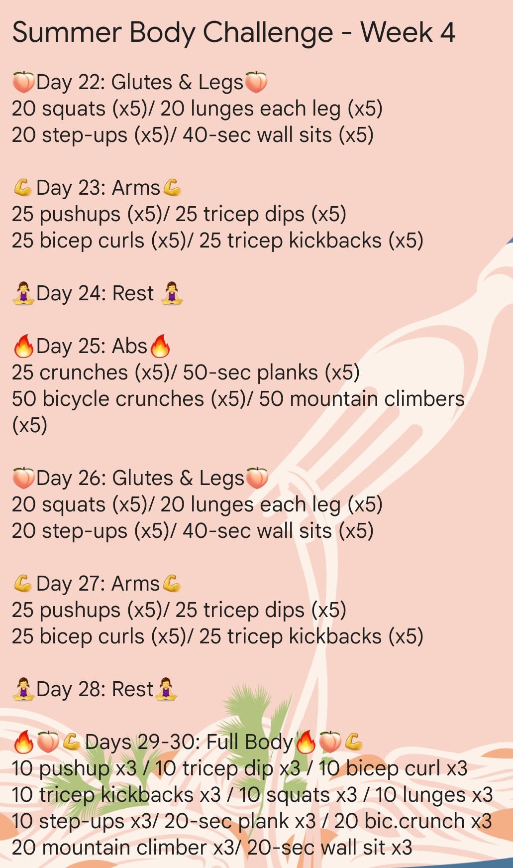 30-Day Summer Body Glow Up Workout Challenge – Eat Those Plants