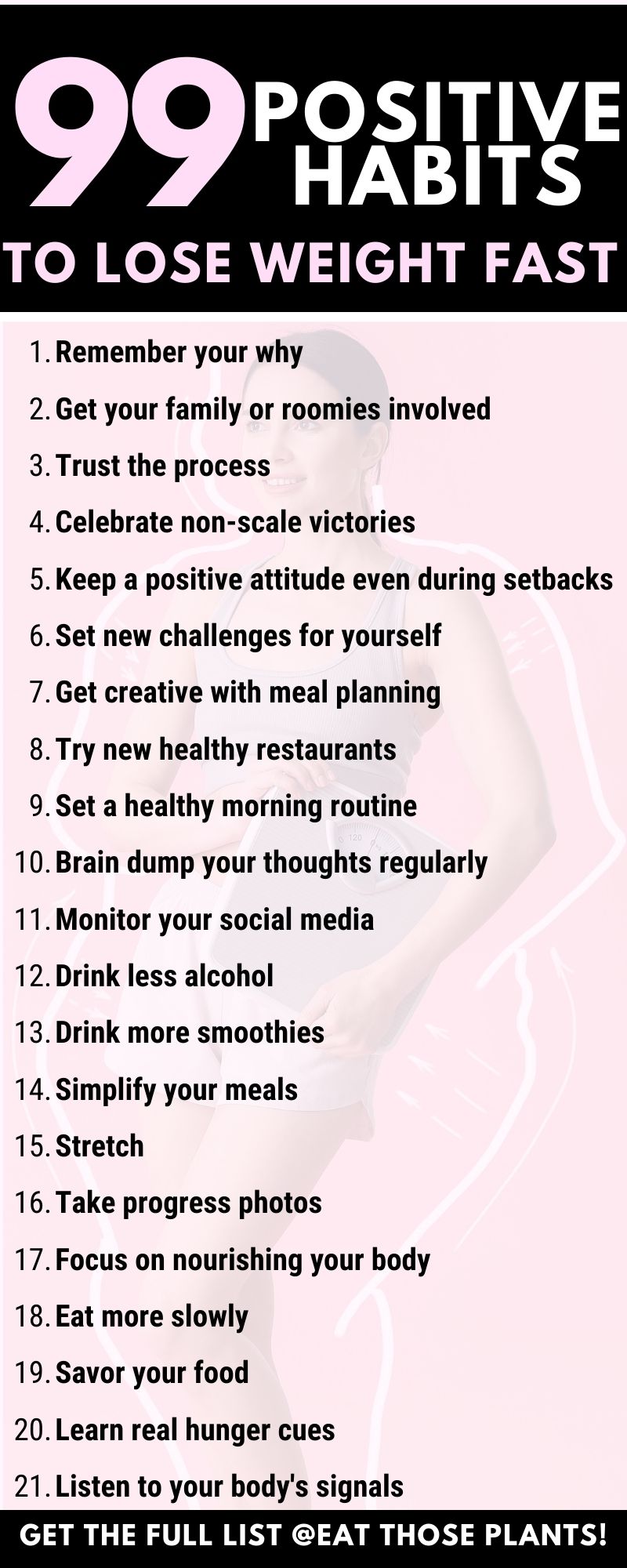 99 positive habits to lose weight in the new year