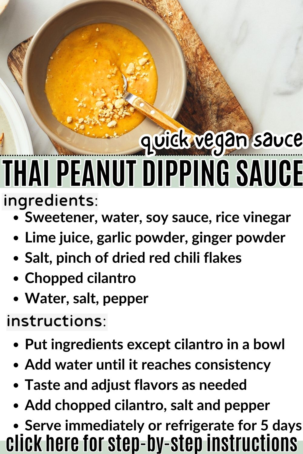 THAI PEANUT DIPPING SAUCE dips and sauces vegan wfpb plant based spring dipmeals veggie detox wraps vegan splant based clean eating thai sauce