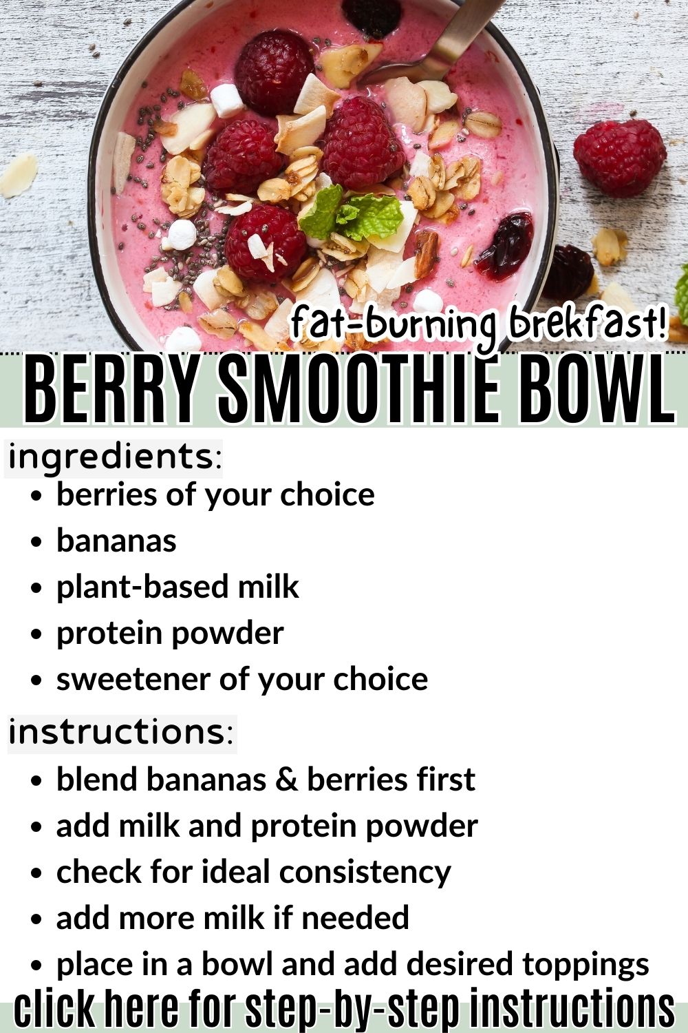 berry smoothie bowl fat burning