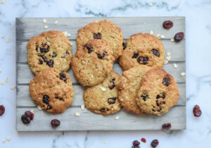 chewy cranberry oatmeal cookies