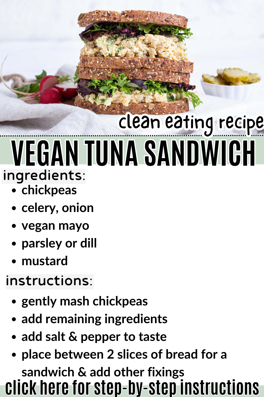 chickpea tuna salad sandwich vegan