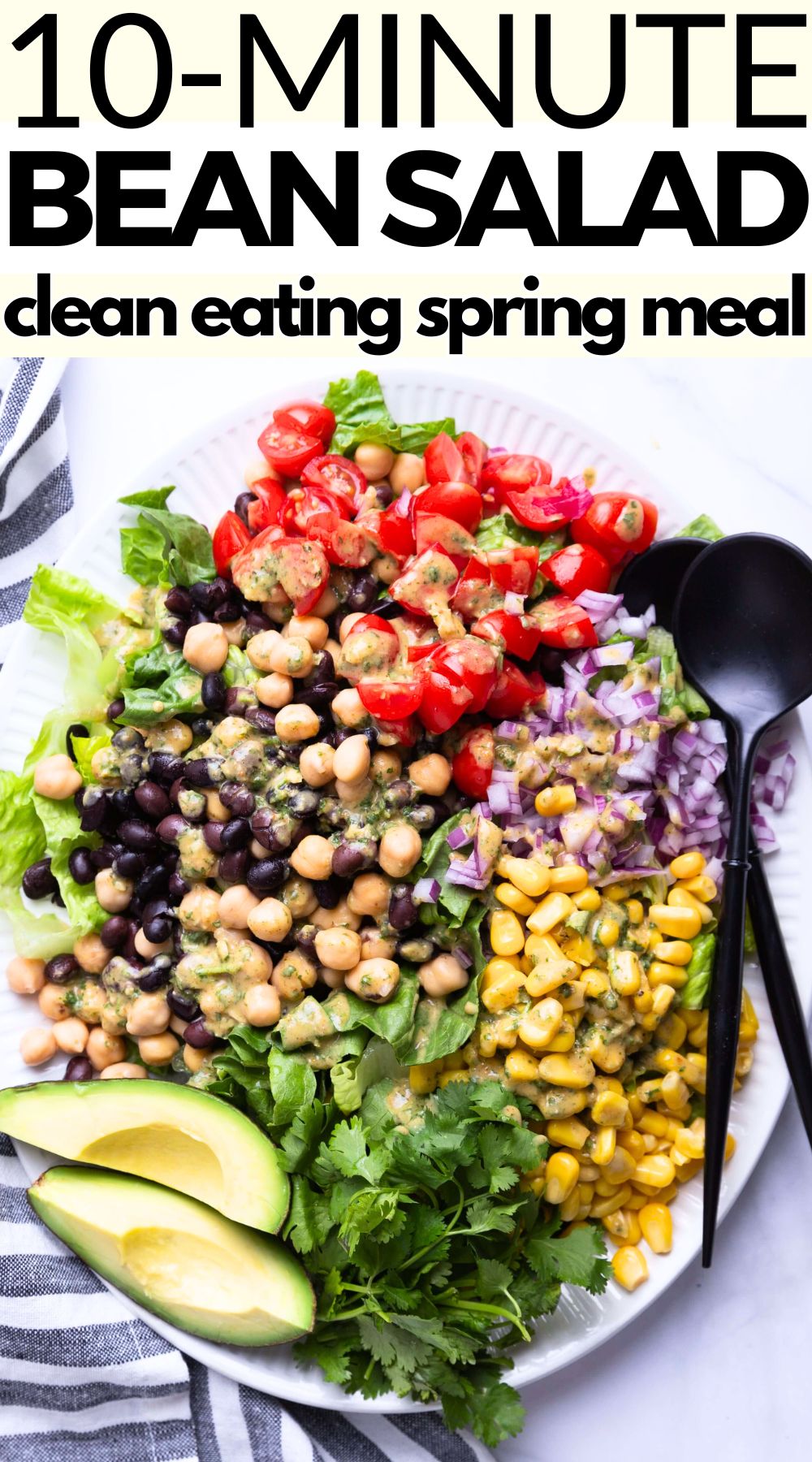 clean eating spring meal bean salad