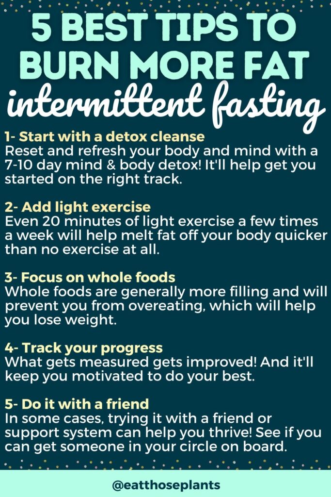 how to burn fat fasting