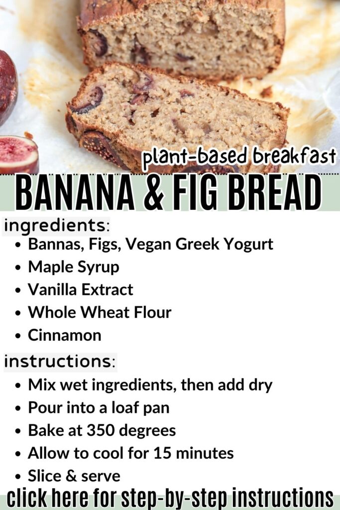 plantbased fig and banana bread