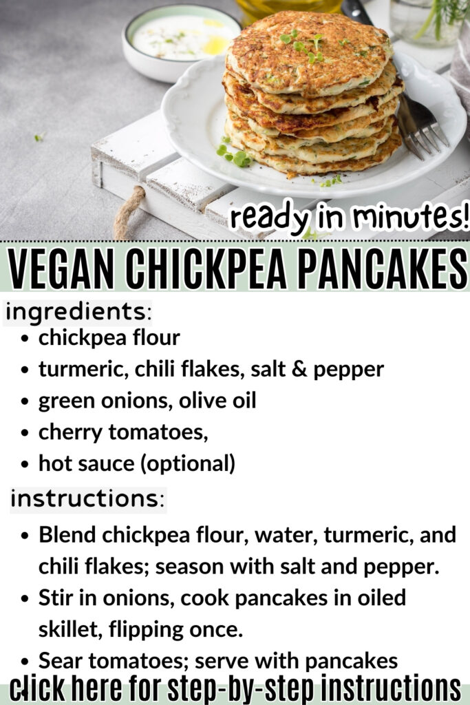 plantbased vegan chickpea pancakes