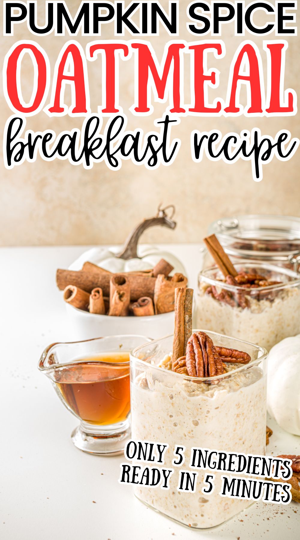 pumpkin spice oatmeal overnight vegan plant based breakfast