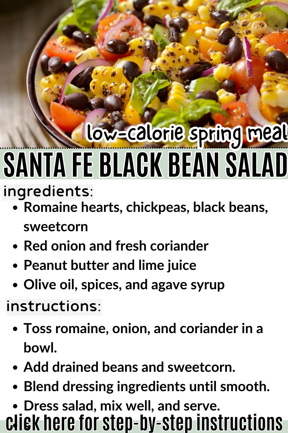 santa fe black bean salad spring meal