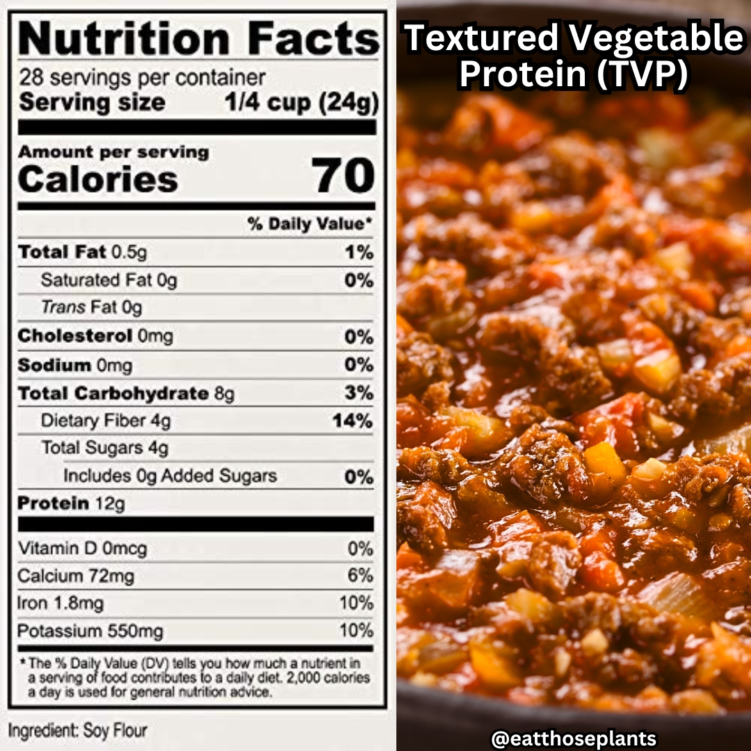 textured vegetable protein tvp nutrition facts