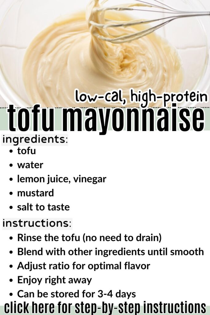 tofu mayonnaise low calorie vegan