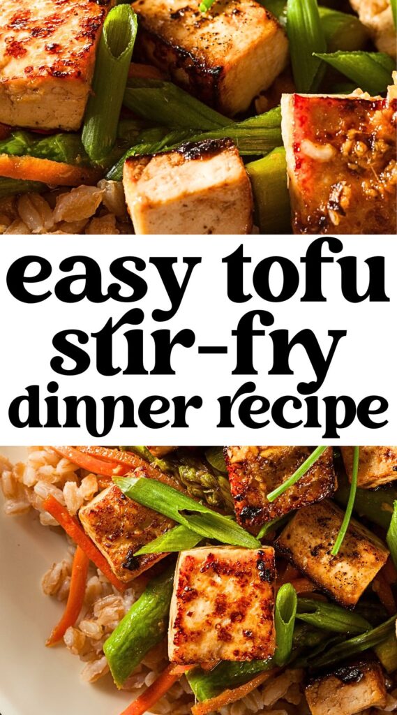 tofu stir fry dinner recipe vegan meal