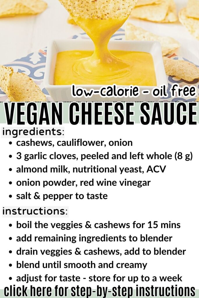 vegan food swaps cheese sauce