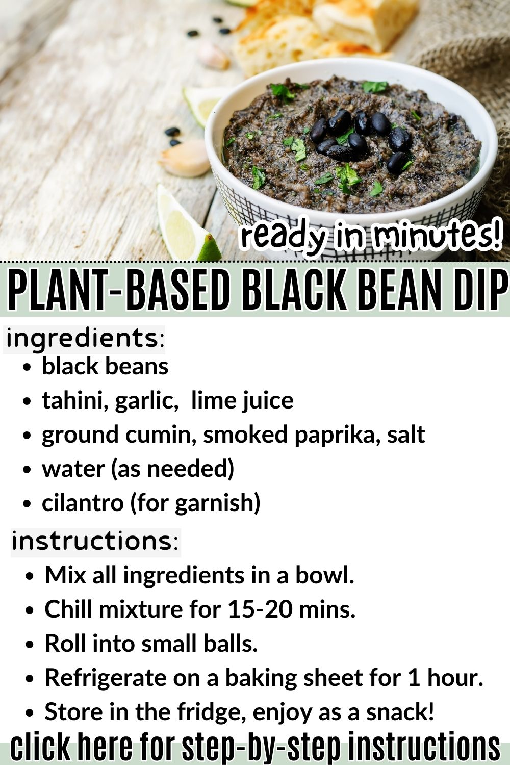vegan plant based black bean dip appetizer