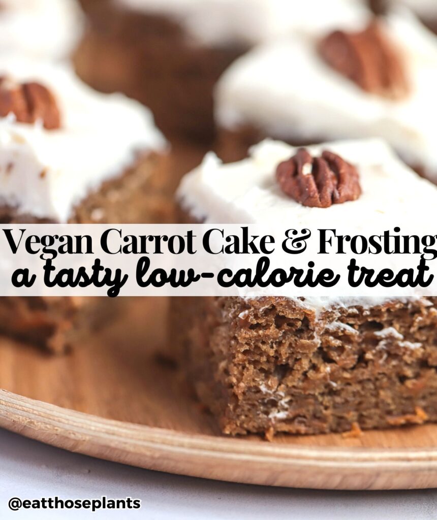 vegan plantbased carrot cake and frosting