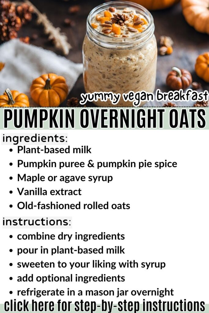 vegan pumpkin overnight oats