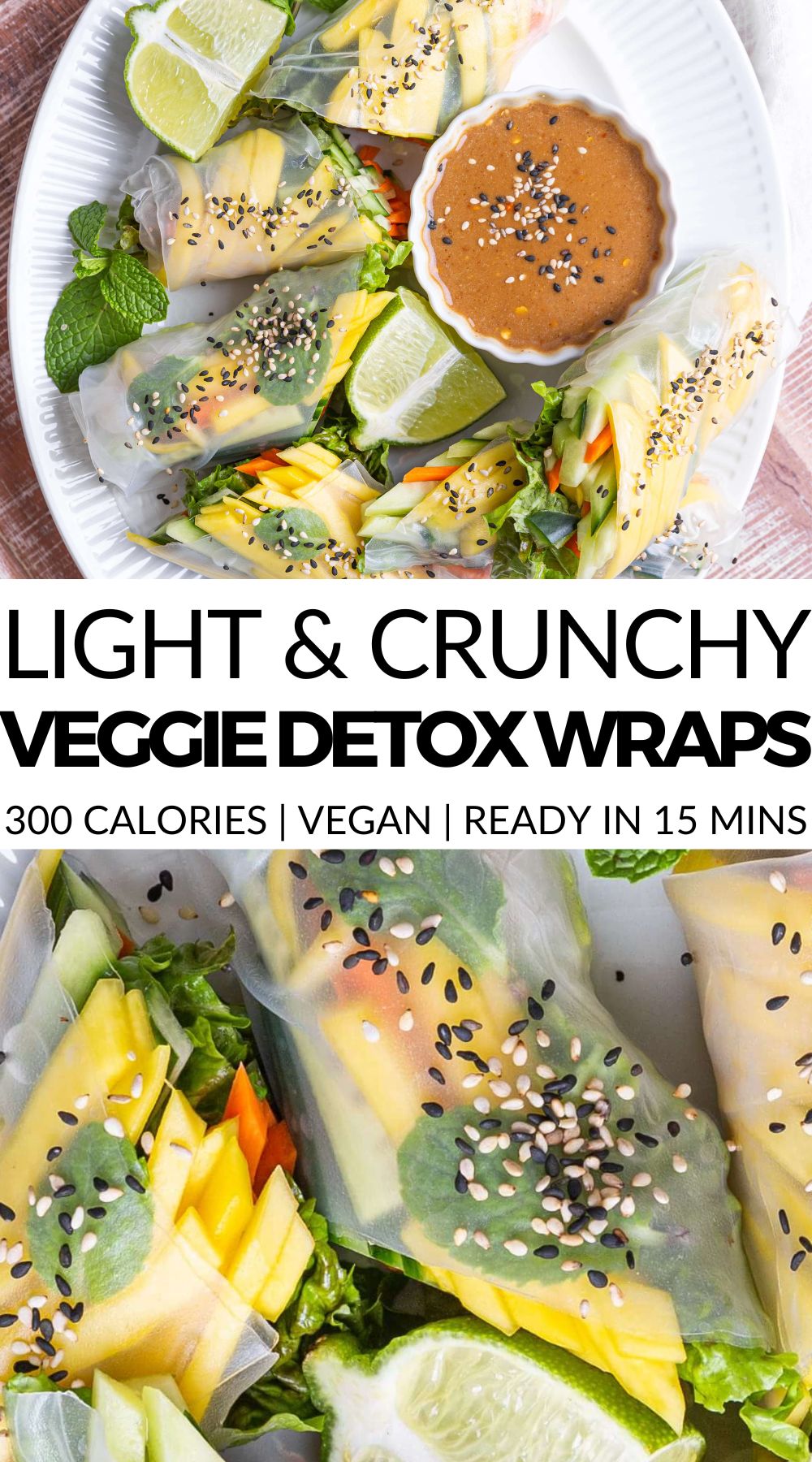 veggie detox wraps clean eating early spring late spring april may recipe